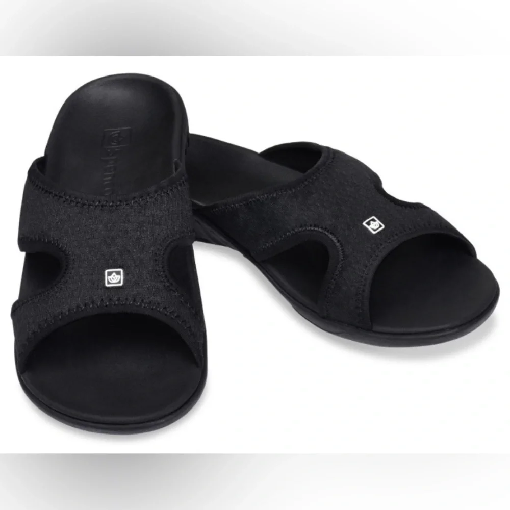 Spenco Breeze Men’s orthotics slides black size 10